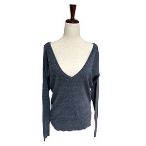 American Eagle Outfitters V Neck Sweater Size S Blue